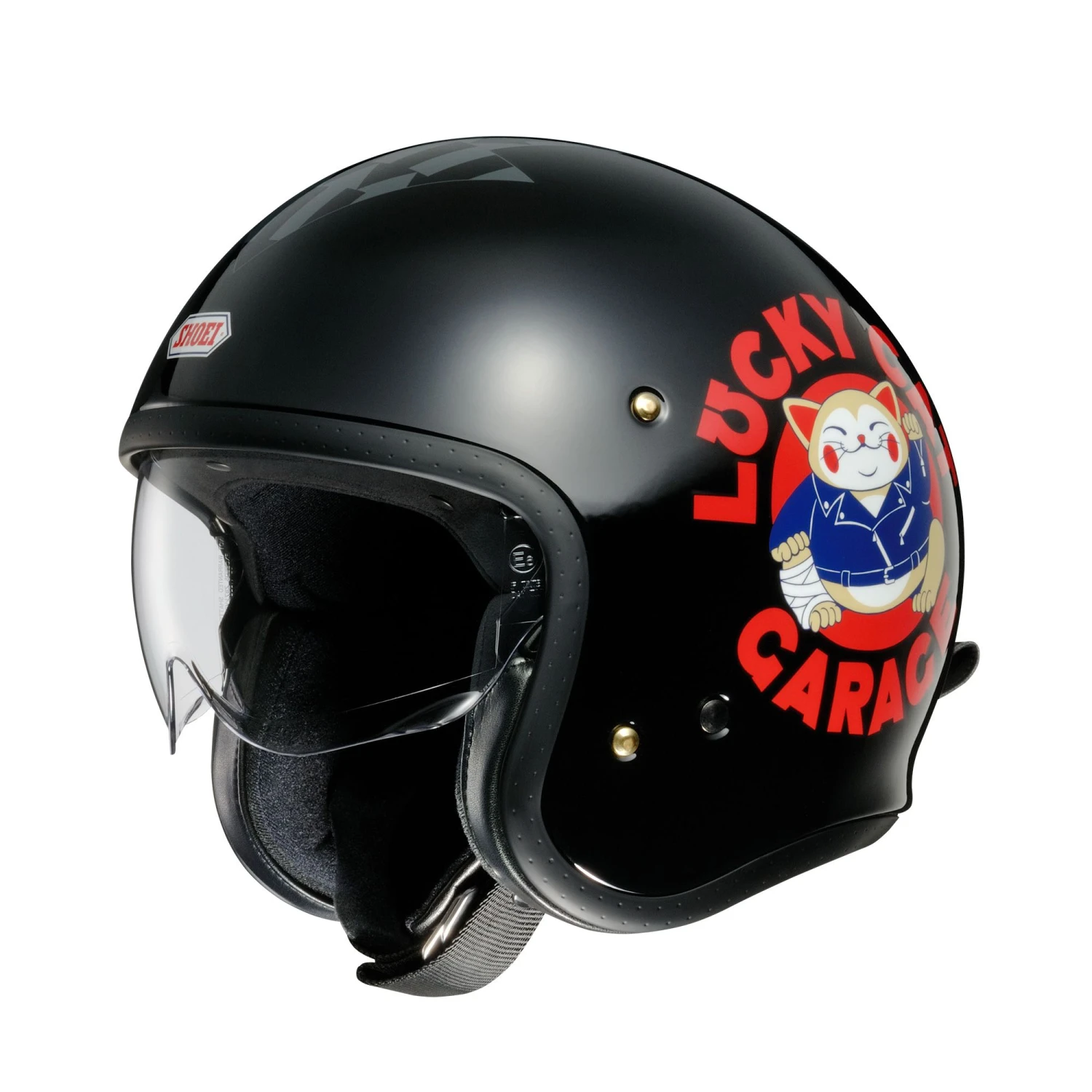 J.O Lucky Cat Garage Motorhelm 3 J.O Lucky Cat Garage Motorhelm